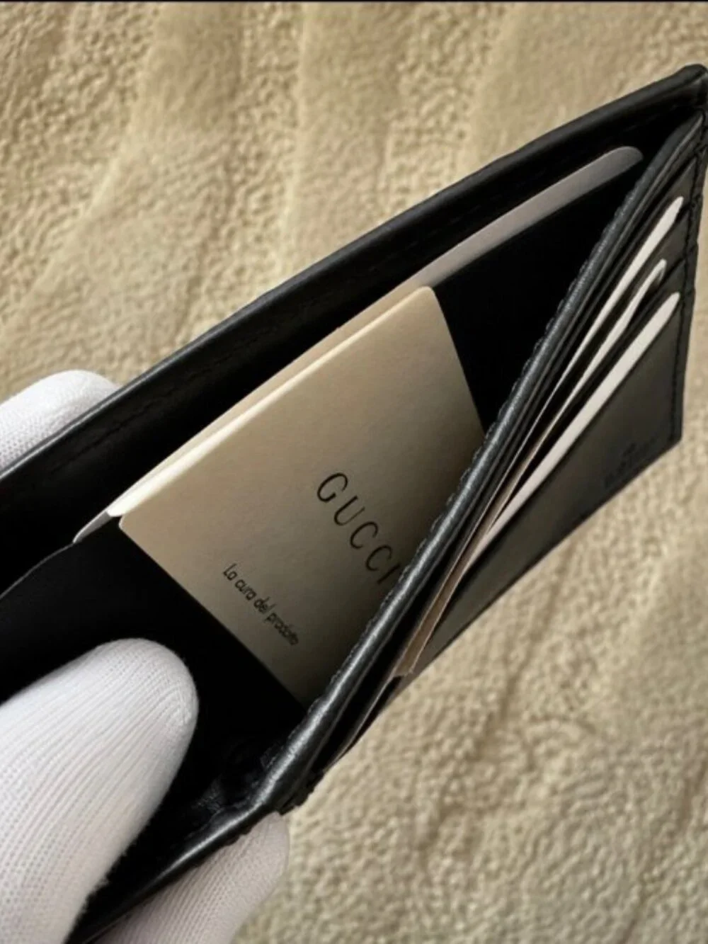 GUCCI GG Emblem Bi-Fold Wallet *Brand New